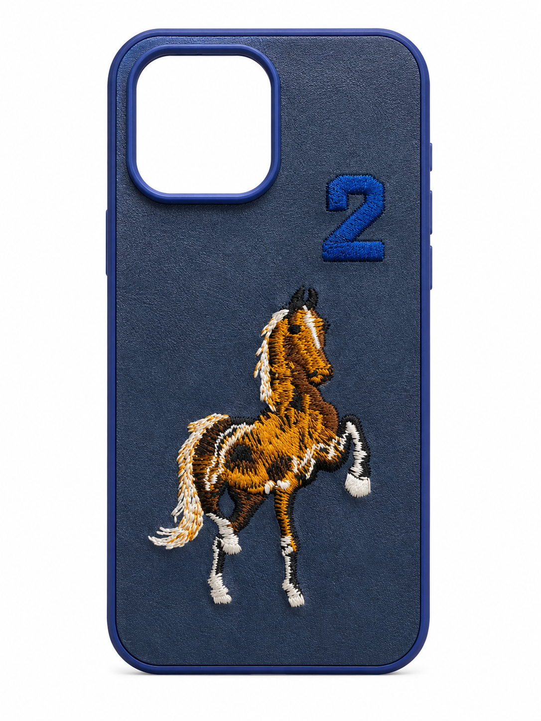 Iphone 16 Pro Max Embroidered Horse Leather Case