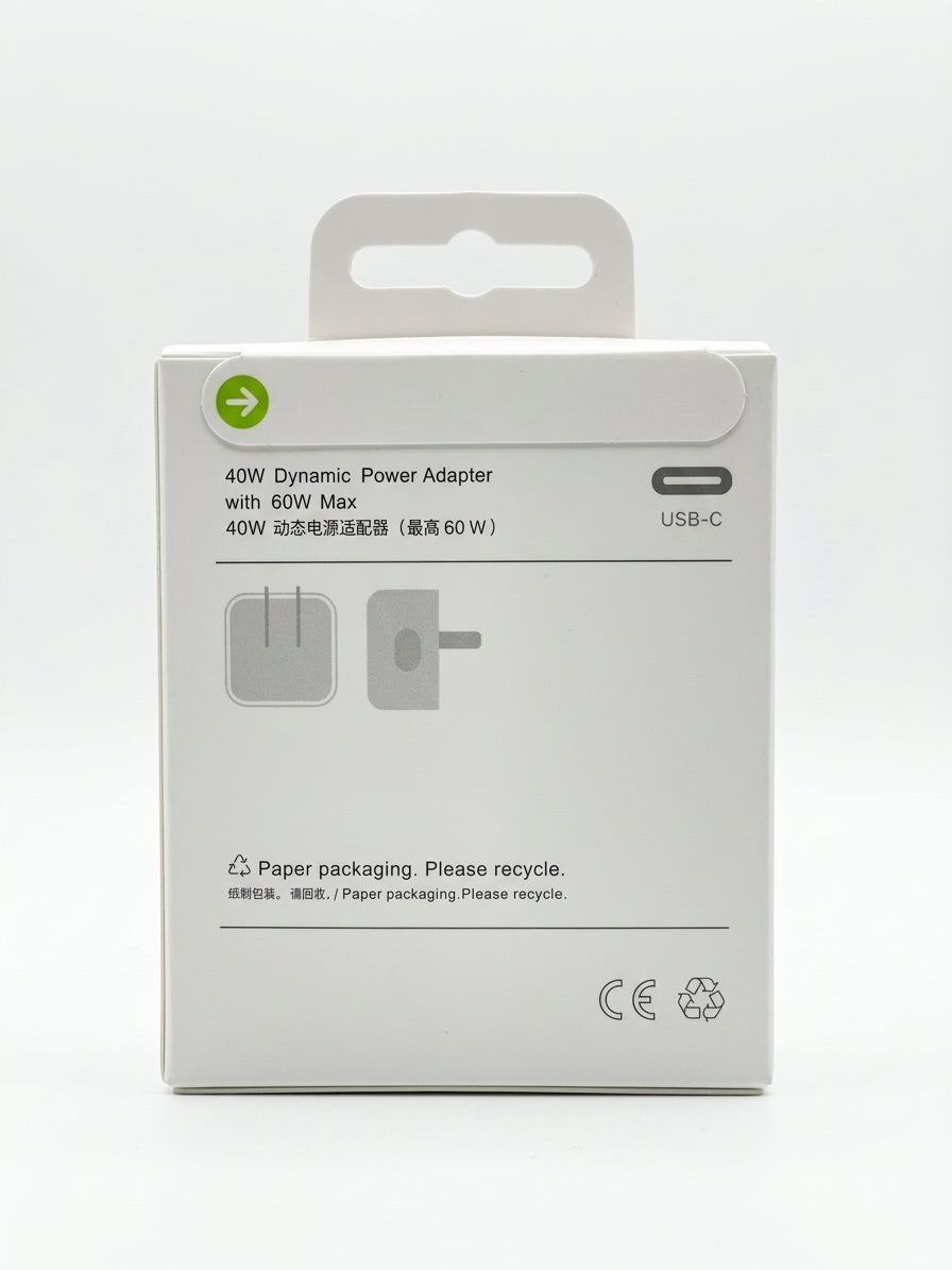 40W Dynamic Power Adapter with 60W Max | USB-C Fast Charger